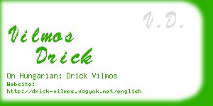vilmos drick business card